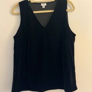 J. Crew Factory Black Velvet Tank Top